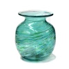 Teal Art Glass Posy Vase